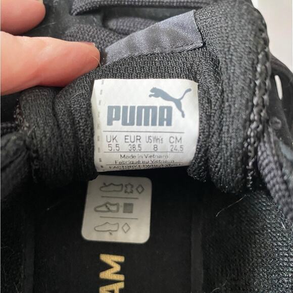 Puma Vicky Soft Foam Suede Sneakers Black Size  8 - Picture 8 of 11